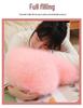 Heart-Shaped Faux Wool Love Pillow for Sofa and Office Chair Backrest