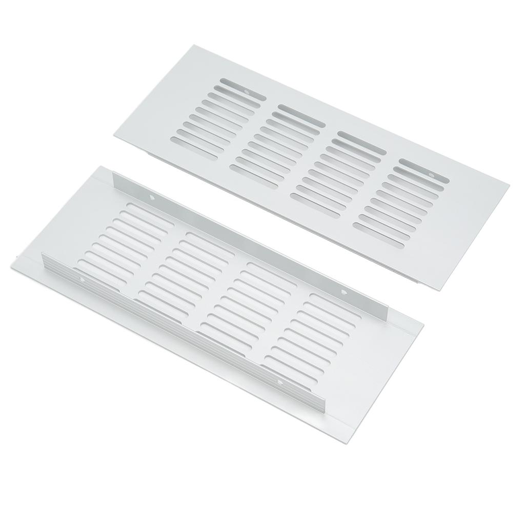 Vent Grille Heat Dissipation Aluminum Alloy Silver Rectangular Ventilation Grille Cover for Cabinet Closet RV
