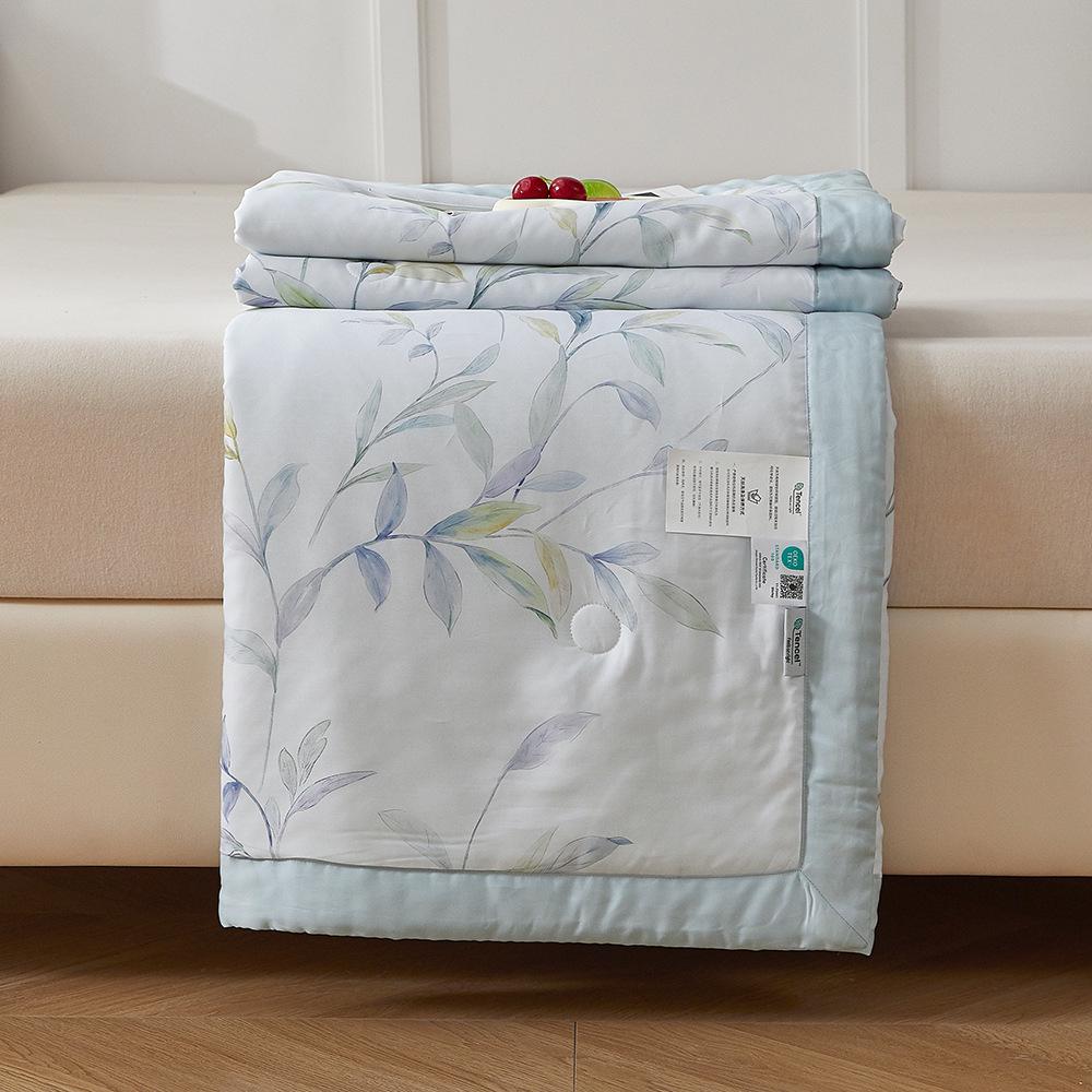 Tencel Lyocell Summer Cool Lightweight Quilt - Skin-Friendly, Machine Washable, Single/Double Size
