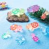 6Pcs/Set Luminous Mini Resin Turtle Car Dashboard Toys Dolls Figures Home Garden Decoration Cartoon Color Car Ornaments Gifts