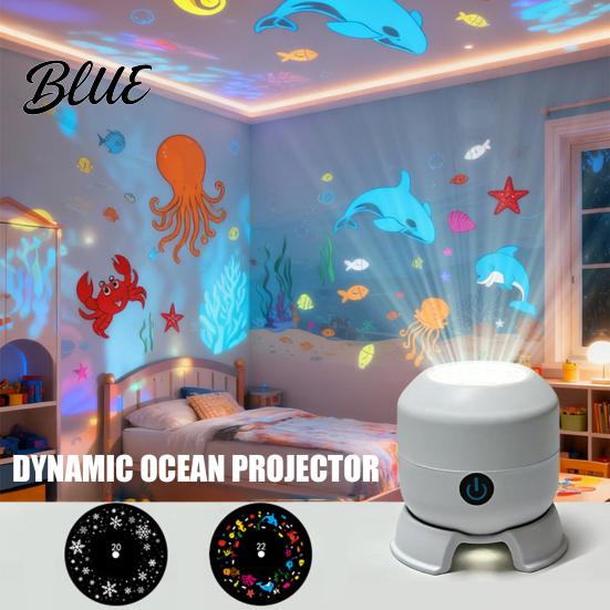 Snowflake Pattern Projector Christmas Light Dynamic Rotating Indoor Projection Lamp with Party Decorations Reindeer Snowman for Ceiling Wall Holiday