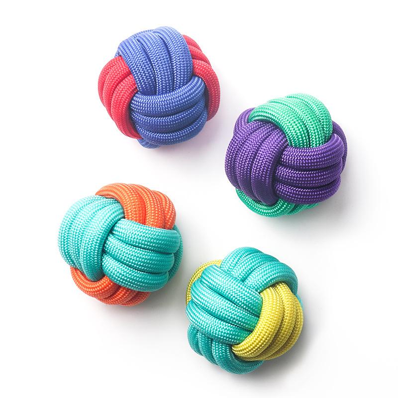 New Candy Colored Chew Resistant Cotton Rope Pet Toy Set for Dogs Teeth Grinding Supplies