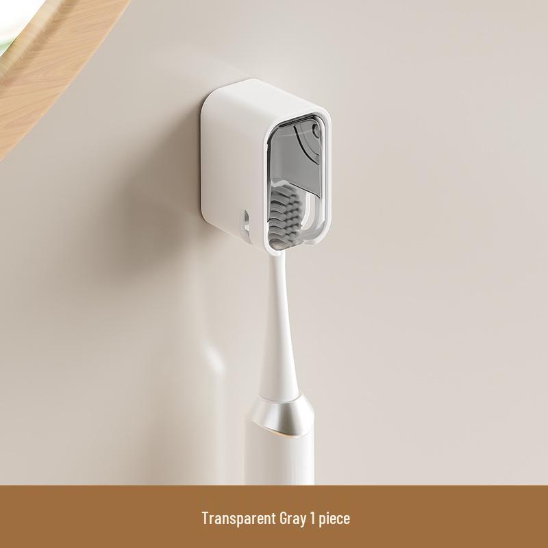 Wall-Mounted Punch-Free Dustproof Electric Toothbrush Holder and Organizer