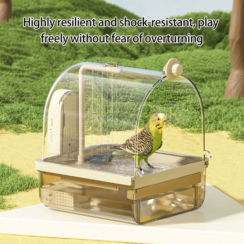 Papageien Badewanne, Automatisch pumpender Vogelbrunnen, Einstellbarer Durchfluss für Vogel Haustier Zirkulierender Brunnen