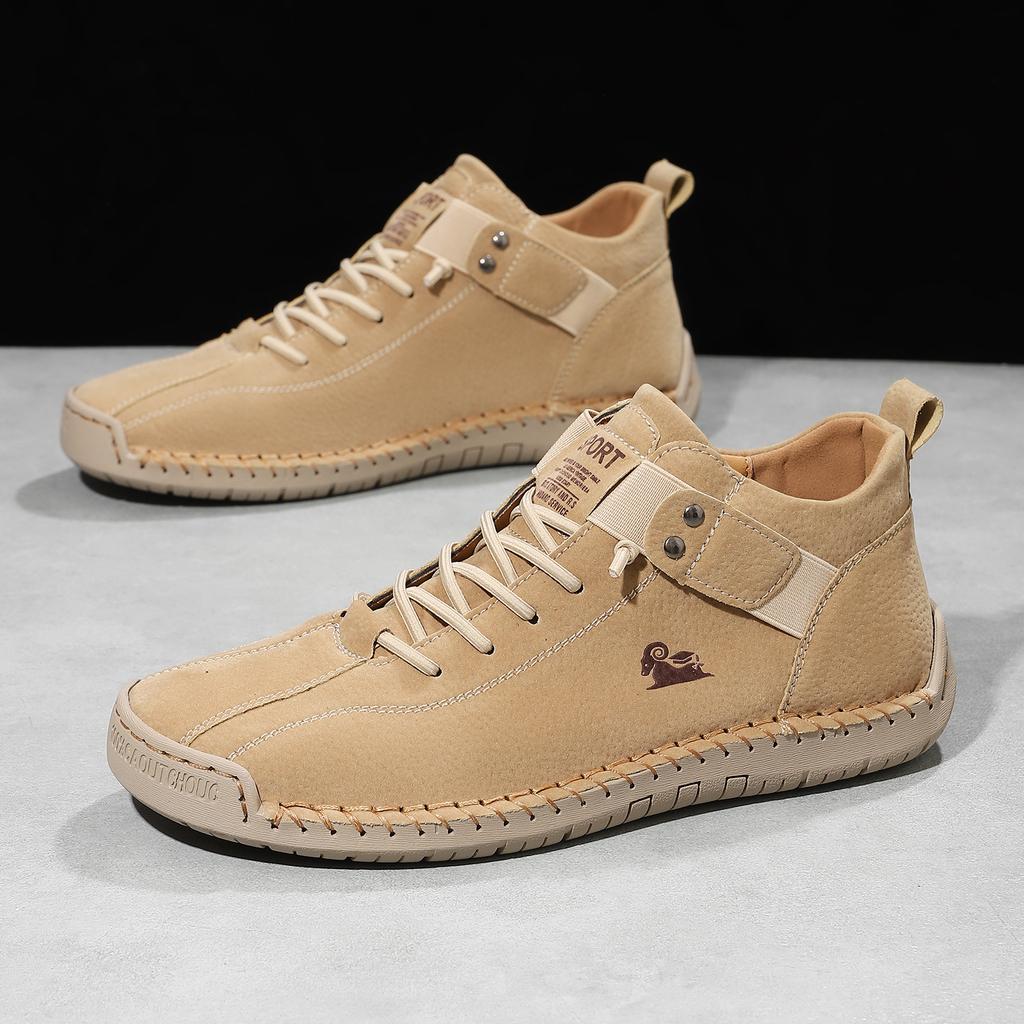 Large Size Men's and Women's Medium Top Martin Boots Outdoor Casual Shoes Tooling Stitching Men's Shoes 9880
