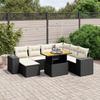 VidaXL Garden Lounge Set with Cushions 8 Pcs, Patio Sofas, Patio Furniture Set, Outdoor Furniture, Black 3275940