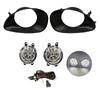 Car LED Fog Lights Fog Lamp For Toyota Yaris 2006 2007 2008 Harness Wiring Cover Grille Halogen Angel eyes DRL