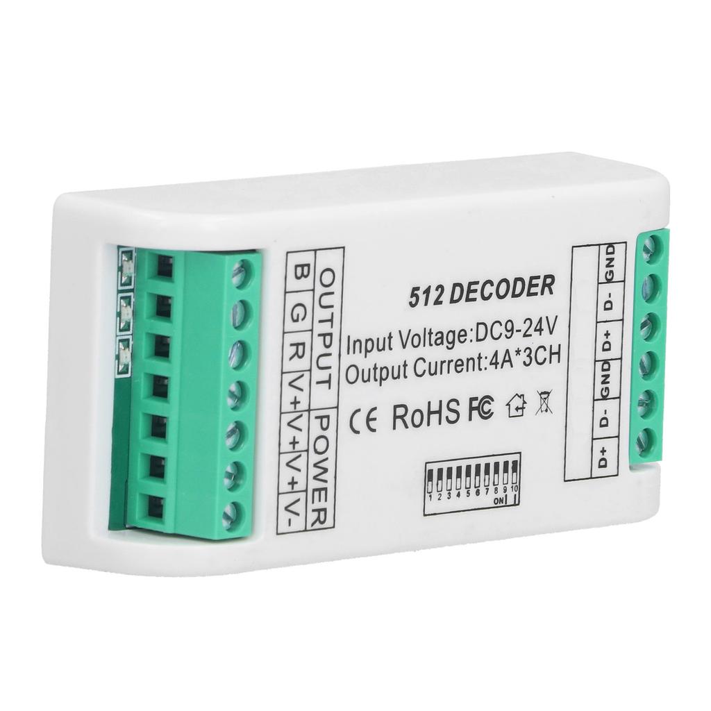 3 Channels LED Decoder Strip Controller RGB Controller DMX512 Constant Voltage Control 9?24V