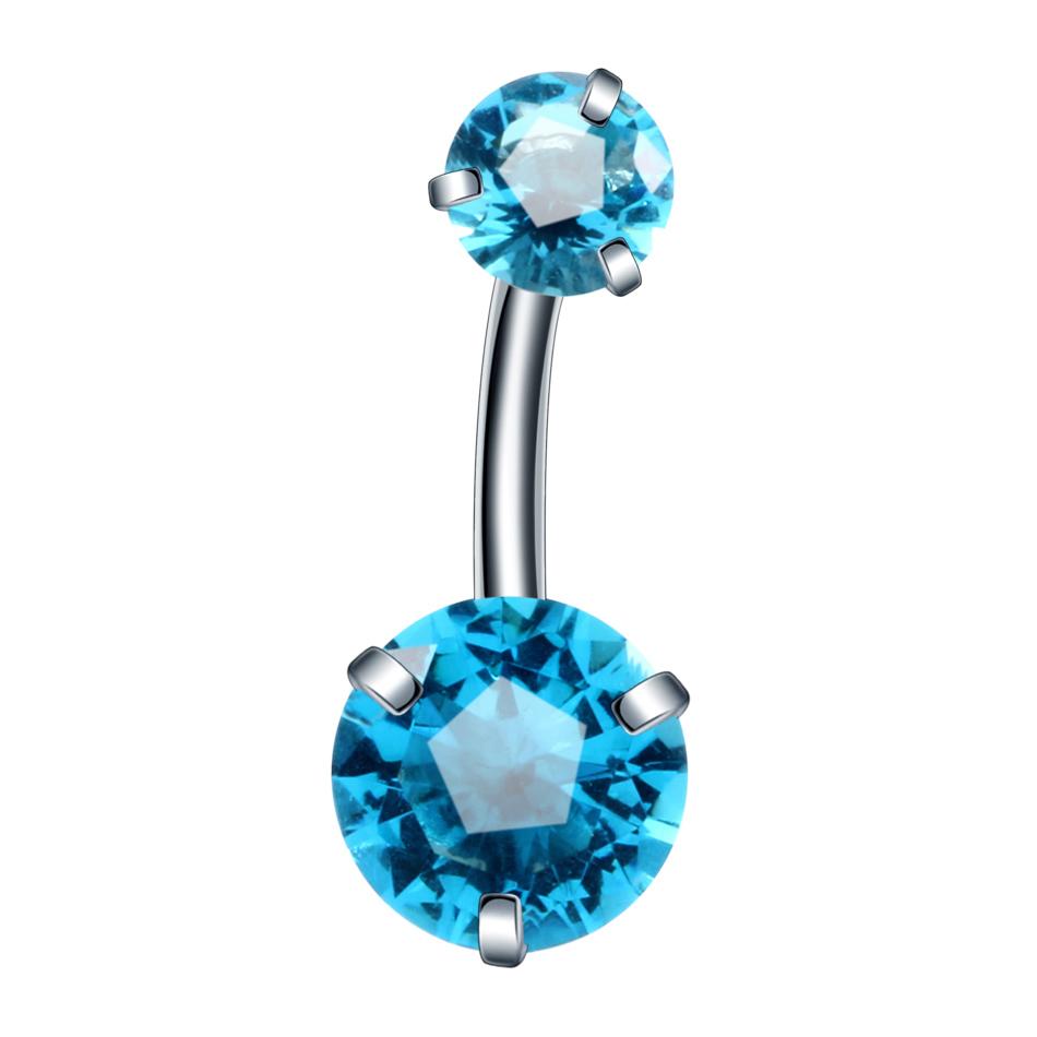 1PC Surgical Steel Crystal Belly Button Piercings 14G Heart Belly Piercing CZ Navel Ring Nombril Belly Rings Sexy Women Jewelry