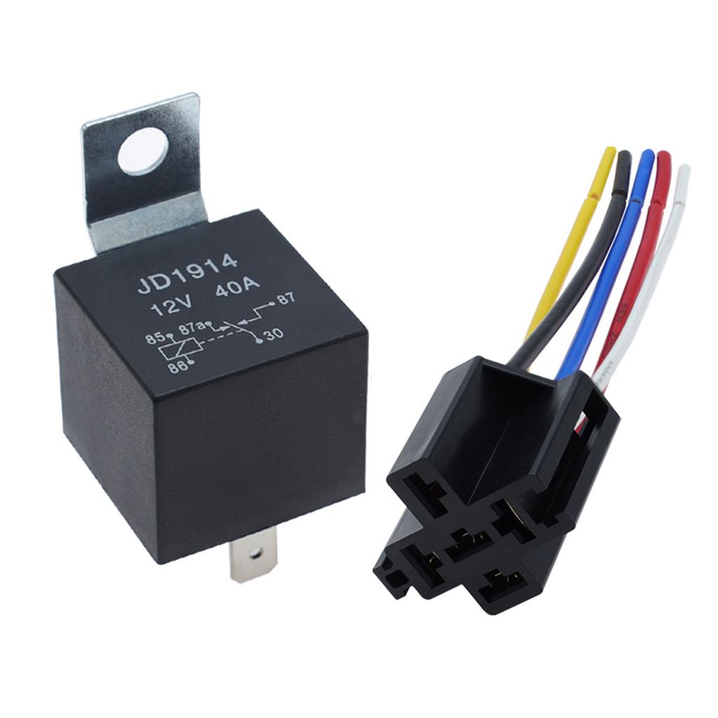 4 5 Pin 4P 5P 40A Waterproof Car Relay Long Life Automotive Relays Normally Open DC 12V/24V Relay For Head Light Air Conditioner