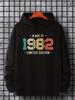 Unisex Hoodies 1982 Letter Printed Comfortable and Fashionable Hoodie, Suitable for Winter and Autumn