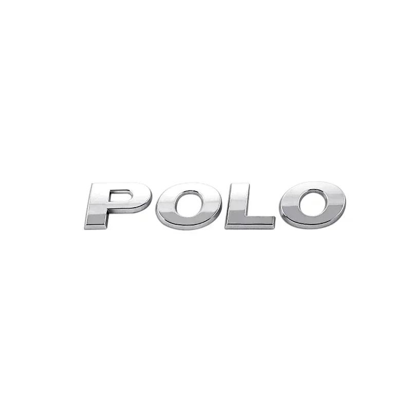 

New 1pcs 3D ABS POLO car Letter Emblem Rear tail trunk Decals badge sticker Decal styling auto Accessories For Volkswagen V