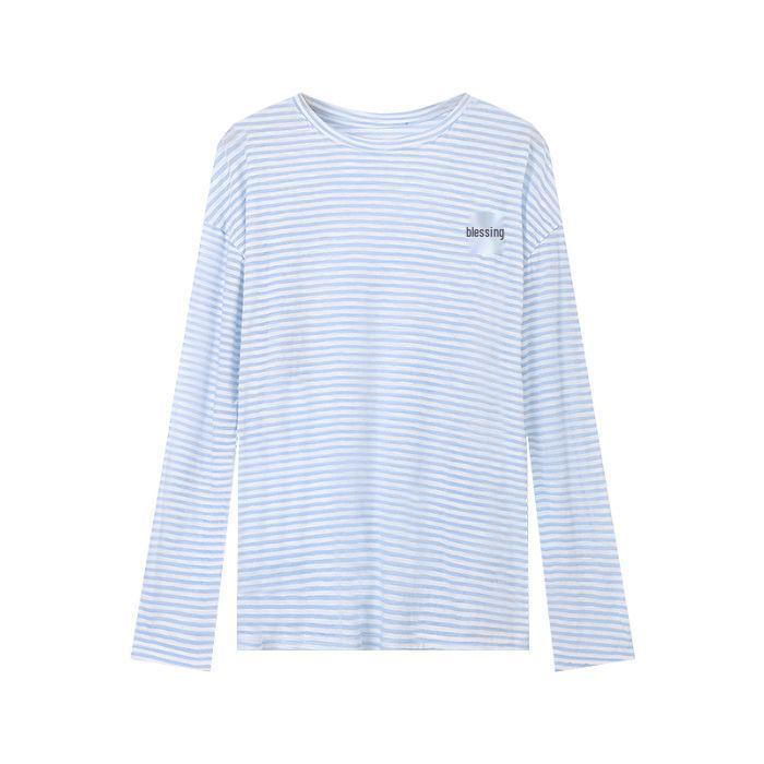 

Salt Style Sweet & Spicy Striped Long Sleeve T-Shirt - Women s Summer Loose Fit Top Medium