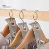 2Pcs Eco-friendly Punch-free Grey Color Hanger Extender Hooks Coat Shirt Hanger Extender Straps Wardrobe Organizer Home Use