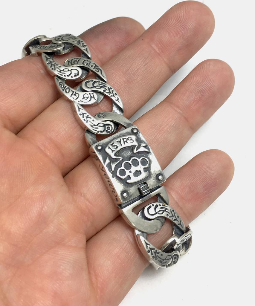 Sheen666 No Guts No Glory 15Yrs Silver Bracelet
