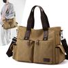 Płócienna retro torba crossbody, torebka do pracy, torba na ramię, torba do pracy, torebka o dużej pojemności