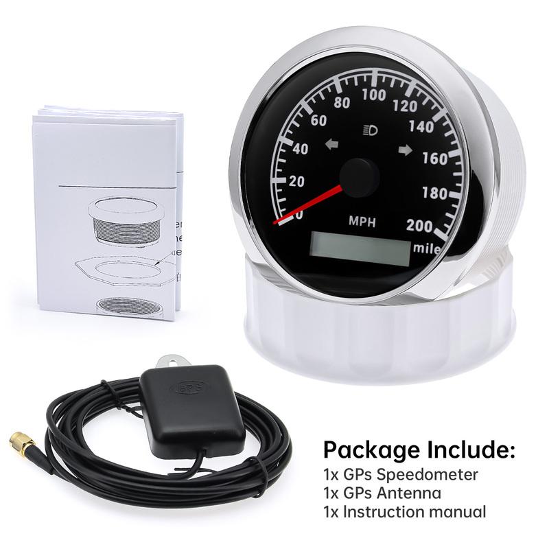 85mm GPS Speedometer Waterproof Anti-fogging LCD Display Speed Gauge Less Power Consumption Longer Life Car Boat Speedometer