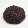 Fashion Leopard Print Beret Women Autumn Winter Thick Warm Hats Trend Hip Hop Women's Hat Vintage Berets Male