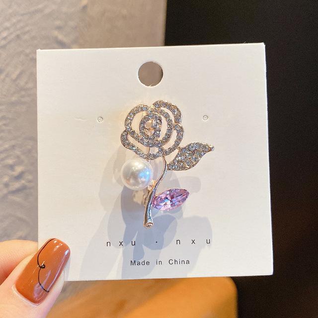 

Вишукана брошка Корсажна шпилька Фіксована одяг Аксесуари Антисвітла пряжка Квіти Імітація тварин Перлина Циркон Брошка