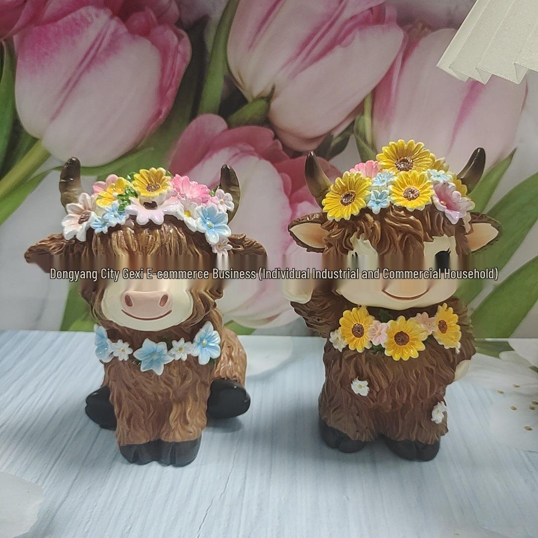 

Cross New Highland Cattle Halloween Ornaments for Home & Garden: Farmhouse Table, Entryway Decorations & Gifts