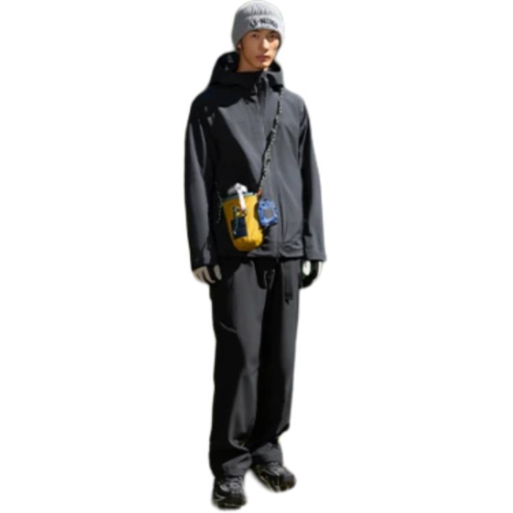 Li Ning Outdoor CF Tracing, Straight Fit Reflective Fleece Lined Thermal Water Repellent Soft Shell Pants Men's AYKV589-2