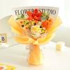 New Cotton Crochet Bouquet Sunflower Rose Woven Knitted Flower DIY Handmade Artificial Handmade Woven Bouquet Graduation Gifts
