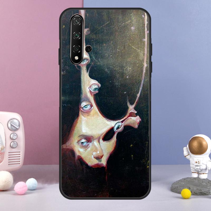 Scary Face Eyes For Huawei Nova 7i 8i 11i 12i 12s Y73 Y70 Y90 Y60 Y72 Y61 Y91 9 10 SE P30 Pro P40 Lite Case