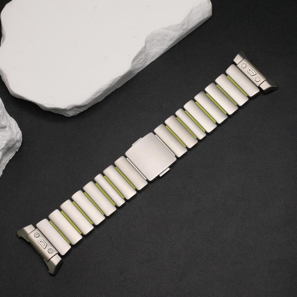 

Titanium Band for Samsung Galaxy Watch Ultra2 2025 Luxury Metal Strap for Samsung Galaxy Watch Ultra 47mm 2024 Rubber Bracelet Galaxy Ultra (2024) титану, жовтий колір