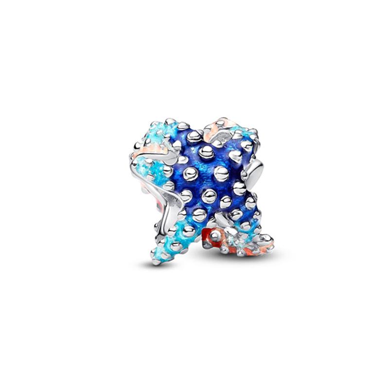 925 Silver Sparking Clear Spacer Star Flower Heart Clip Charm Beads Pendant Fit Bracelet Necklace