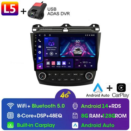 Android 14 Car Radio for Honda Accord 7 2003-2008 GPS Navigation Multimedia Video Player Carplay Android Auto Car Stereo 2 Din