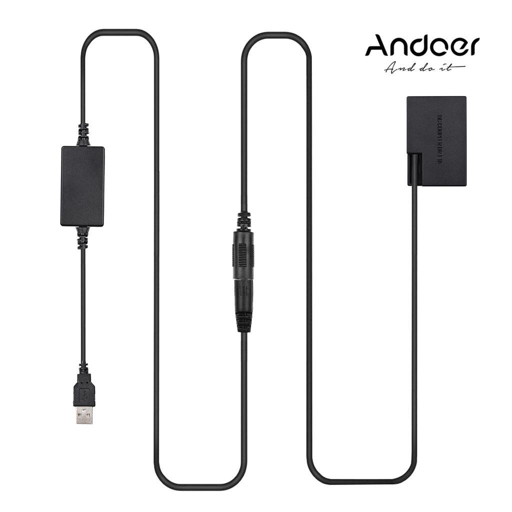 Andoer DR-E18 USB napájecí sada DC spojka slepá baterie Výměna baterie LP-E18 za USB DC