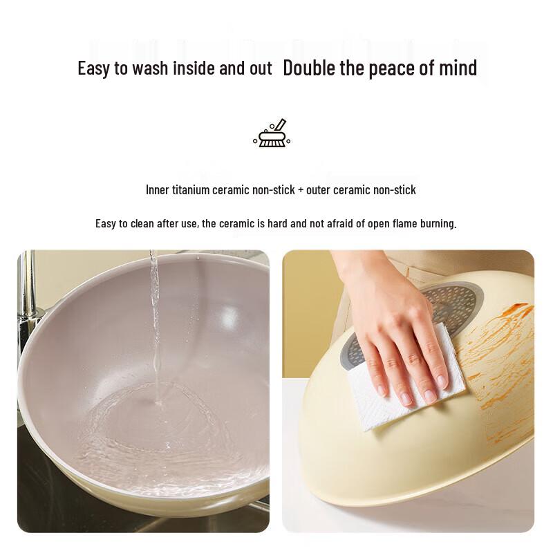 Chui Da Huang 32cm Titanium Ceramic Non-Stick Induction Wok