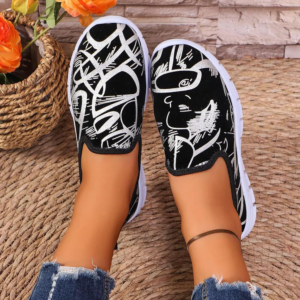 Fashion Women Fashion Multi Round Toe Sneakers Flat Bottom Comfortable Casual Single Shoes Platform Shallow Mouth Plus Size Shoes