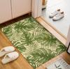 Nordic Style Plant Flower Printed Carpet Retro Style Green Plant Pattern Door Mat Farmhouse Living Room Bedroom Entrance Carpet