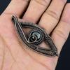 Labradorite Pendant, Handmade Gemstone 999 Copper Wire Wrapped Eye Pendant Antique Jewelry, For Gift Silver Jewelry