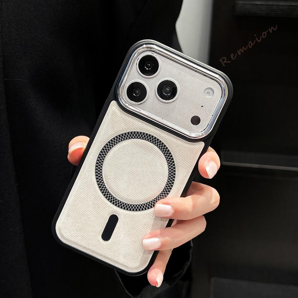Magnetic Leather Phone Case For For Iphone 13 14 1 16 17 Pro Max Charging Shockproof Protector Cover