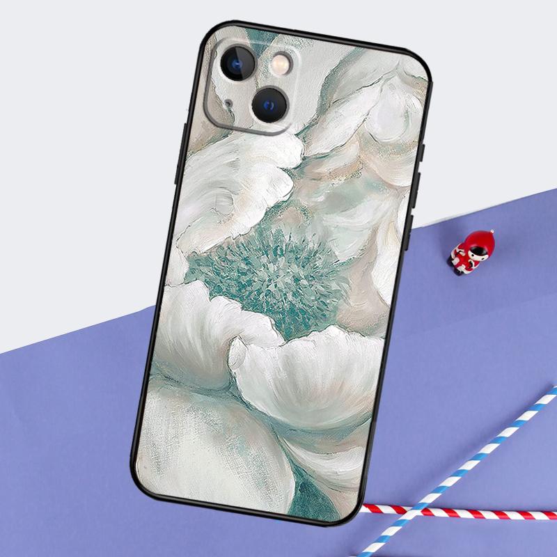 3D Flower Relief Phone Case For iPhone 16 Pro Max 11 13 14 15 Pro Max 12 Mini XR 16 15 Plus 16e Back Cover
