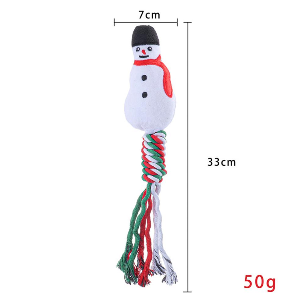 Christmas Pet Cotton Rope Toys Dog Interactive Toy Bite Resistant Dog Toy Christmas Gift Pets Toys