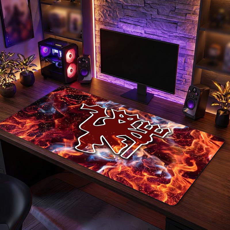 Tappetino per Mouse con Motivo a Tema Manchester United FC, Tappetino XXL per Scrivania da Gaming con Design del Logo del Calcio, Tappetino per Mouse del Computer Antiscivolo