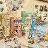 10sheets Vintage PET Stickers Washi Paper Stickers DIY Scrapbooking Collage Decor Junk Journal Aesthetics Sticker