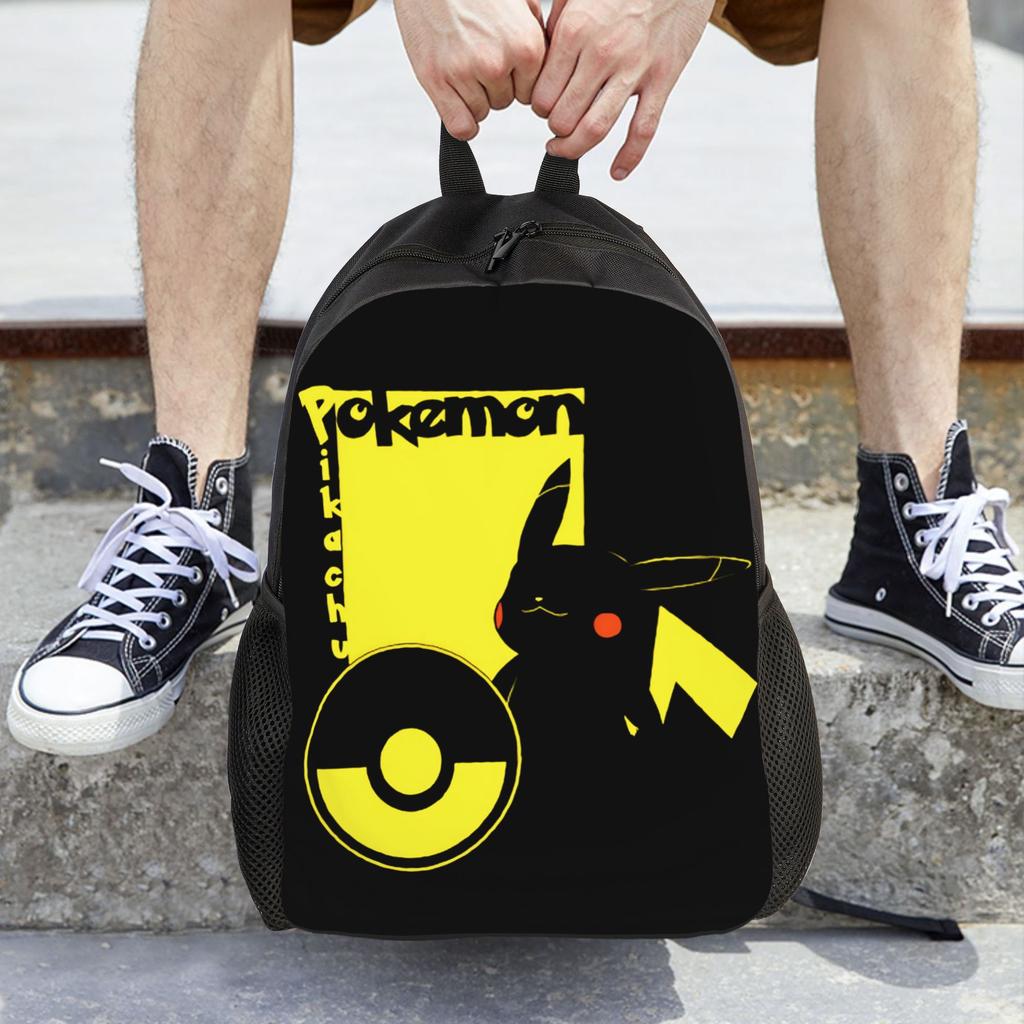 Fashion Backpacks Pokemon Backpack Daypack Pikachu Mochila High School Zipper Closure Rucksack
