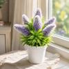 Green Leaves Simulation Flowerpotted Multicolor Simulated Flower Bonsai  Indoor Outdoor