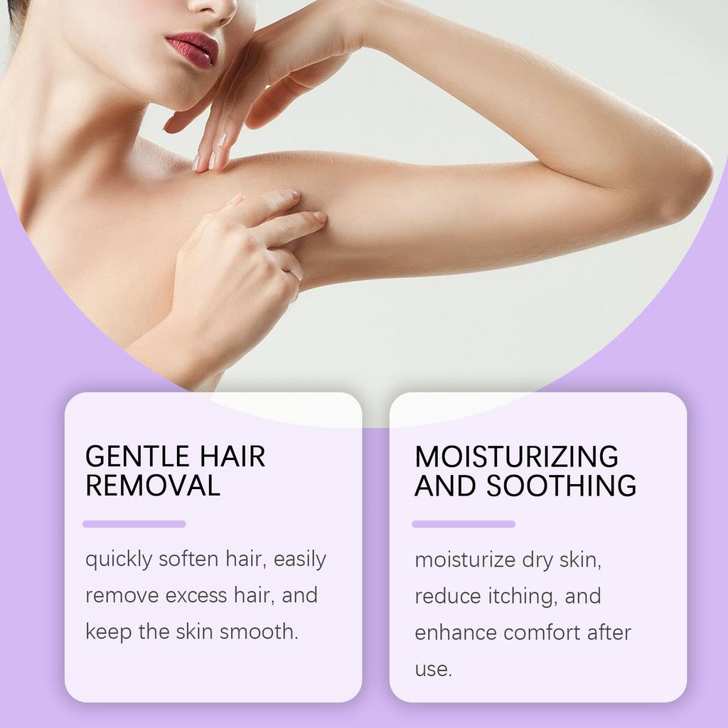 Spray Suave Depilatorio Corporal Para Axilas, Partes Íntimas, Zona Púbica Área del Bikini, Material Infundido con Vitamina E Calma Protege Repara la Piel 140ml