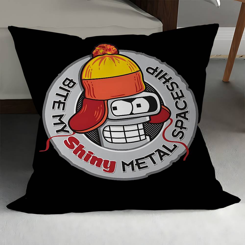 Cartoon Bender Cushion Cover Pillowcase Upholstery Sofa Throw Pillow Home Decor Pillowcas