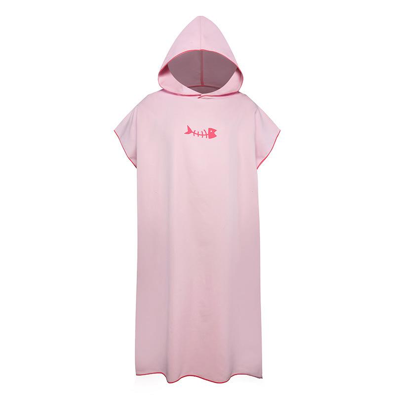 Microfiber Quick-dry Beach Towel Hooded Bathrobe for Swimming Adults