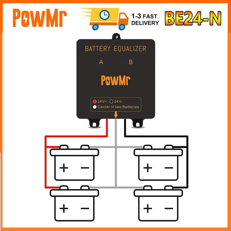 POWMR 24V Балансир-выравниватель аккумуляторов Защита аккумуляторов 12V Выравниватель аккумуляторов Серия свинцово-кислотных аккумуляторов Регулятор напряжения солнечных элементов 24V 1PCS