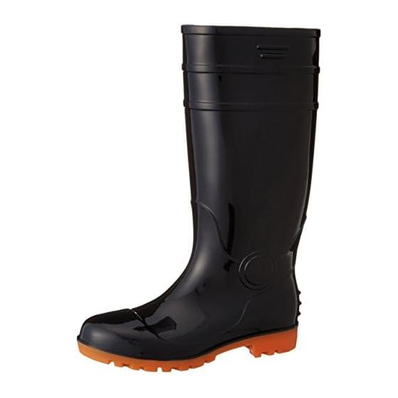 Fuji Glove Industry Unisex Adult 8893 Safety Boots, Black/White, Oil Resistant, Long, 24~30cm, PVC, Toecap included