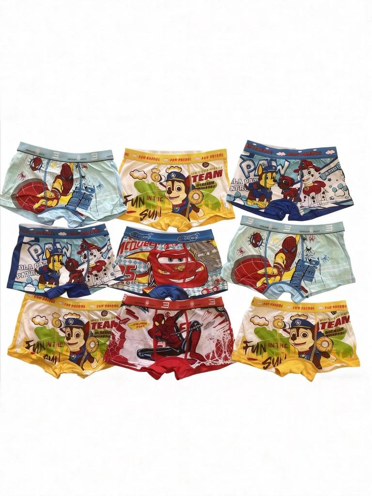 Paw Patrol Spinnenauto Aufdruck Jungen Flache Beine Unterwäsche - Kleine & Mittlere Kindergrößen