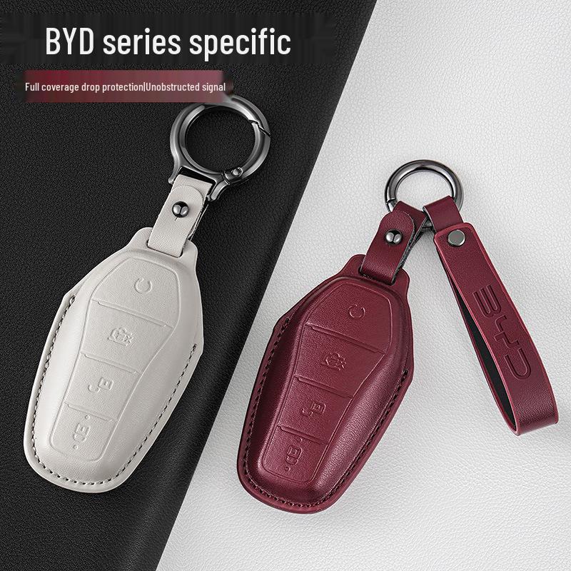 BYD Key Case for Han, Qin Plus DMI, Song Pro, Tang L, Yuan Up, Destroyer 05, Seagull, Seal, 06, and Dolphin Models.