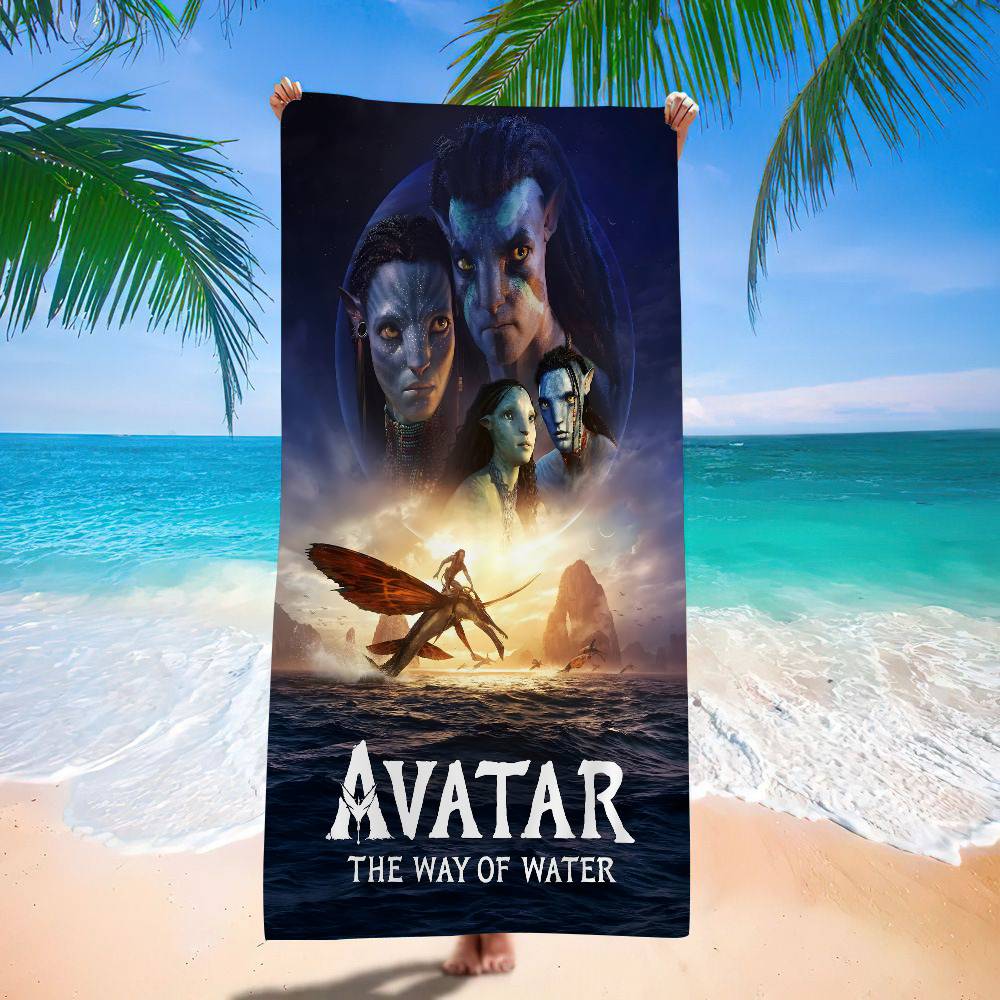 Sci-Fi Filme A-Avatar Vintage Mikrofaser Decke Schnelltrocknende Strandtücher Übergröße Druck Super Saugfähiges Poolhandtuch